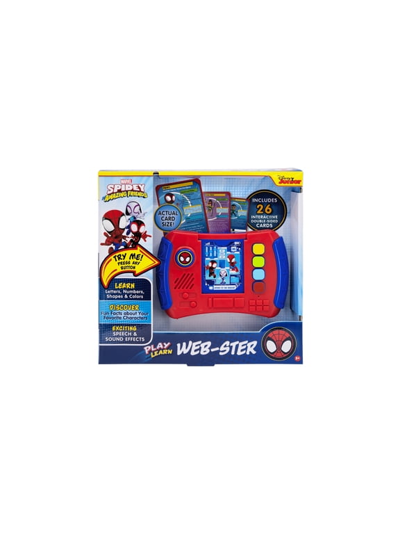 eKids Marvel Spidey and His Amazing Friends Webster Toddler Toy with Educational Games, Electronic Learning Systems
