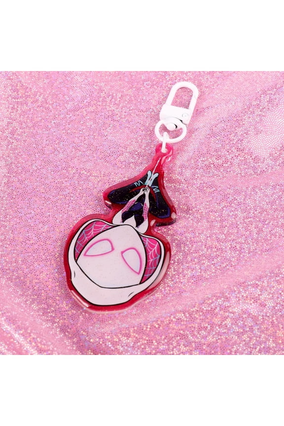 Spidey Gal Keychain | Superhero-Inspired | Comic Book Fan Gift | Spidey Keychain | Perfect for Backpacks, Purses & Keys (1 keychain)