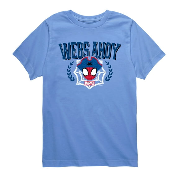 Spidey & His Amazing Friends - Collegiate Webs Ahoy - Youth Boys Short Sleeve Graphic T-Shirt