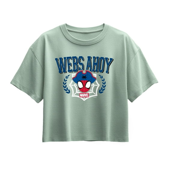 Spidey & His Amazing Friends - Collegiate Webs Ahoy - Youth Girls Boxy T-Shirt
