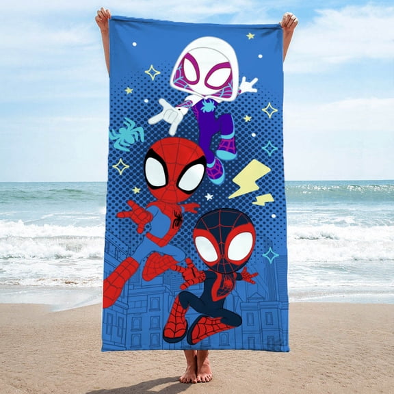 Spidey & His Amazing Friends Fun Time 100% Cotton Beach Towel, 28x58
