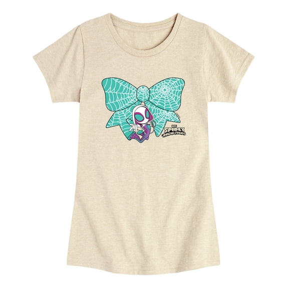 Spidey & His Amazing Friends - Ghost Spider Bow - Toddler Girls Fitted Short Sleeve T-Shirt