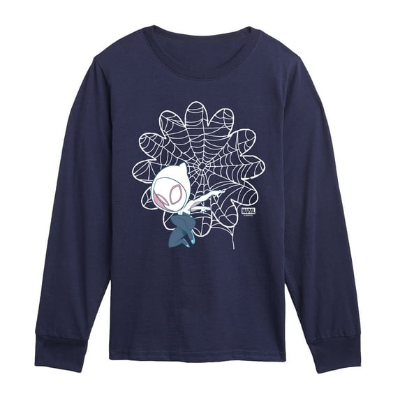Spidey & His Amazing Friends - Ghost Spider Daisy Web - Youth Boys Long Sleeve Graphic T-Shirt