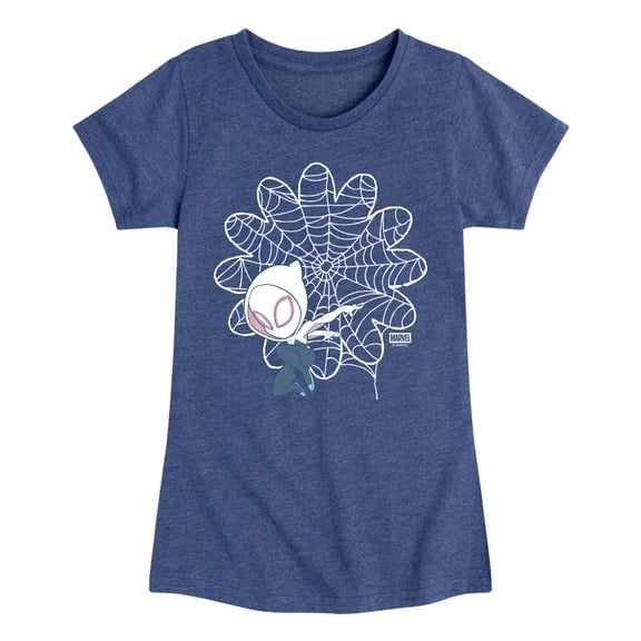 Spidey & His Amazing Friends - Ghost Spider Daisy Web - Youth Girls Fitted Short Sleeve T-Shirt