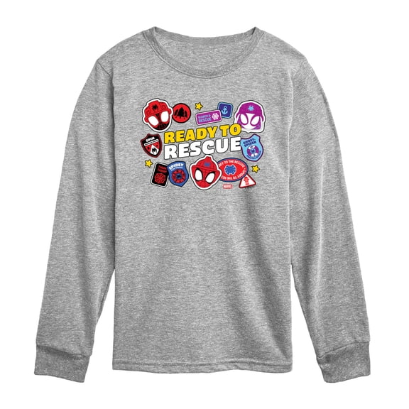 Spidey & His Amazing Friends - Ready To Rescue - Toddler Boys Long Sleeve Graphic T-Shirt