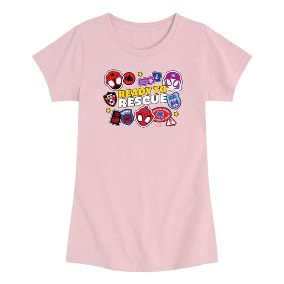 Spidey & His Amazing Friends - Ready To Rescue - Toddler Girls Fitted Short Sleeve T-Shirt