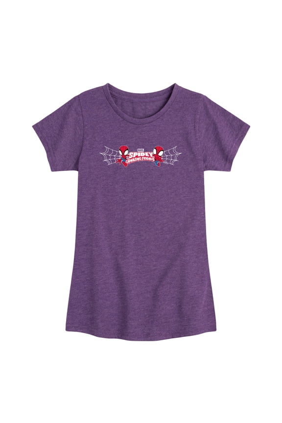 Spidey & His Amazing Friends - Spidey Webs Logo - Toddler Girls Fitted Short Sleeve T-Shirt