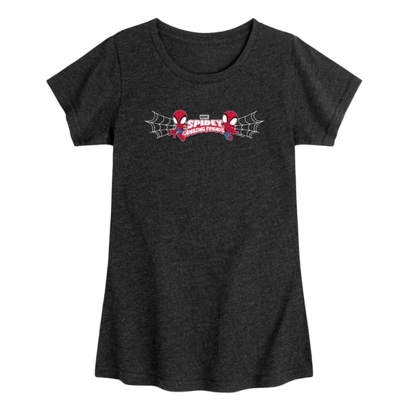 Spidey & His Amazing Friends - Spidey Webs Logo - Toddler Girls Fitted Short Sleeve T-Shirt