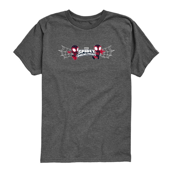 Spidey & His Amazing Friends - Spin Webs Logo - Toddler Boys Short Sleeve Graphic T-Shirt