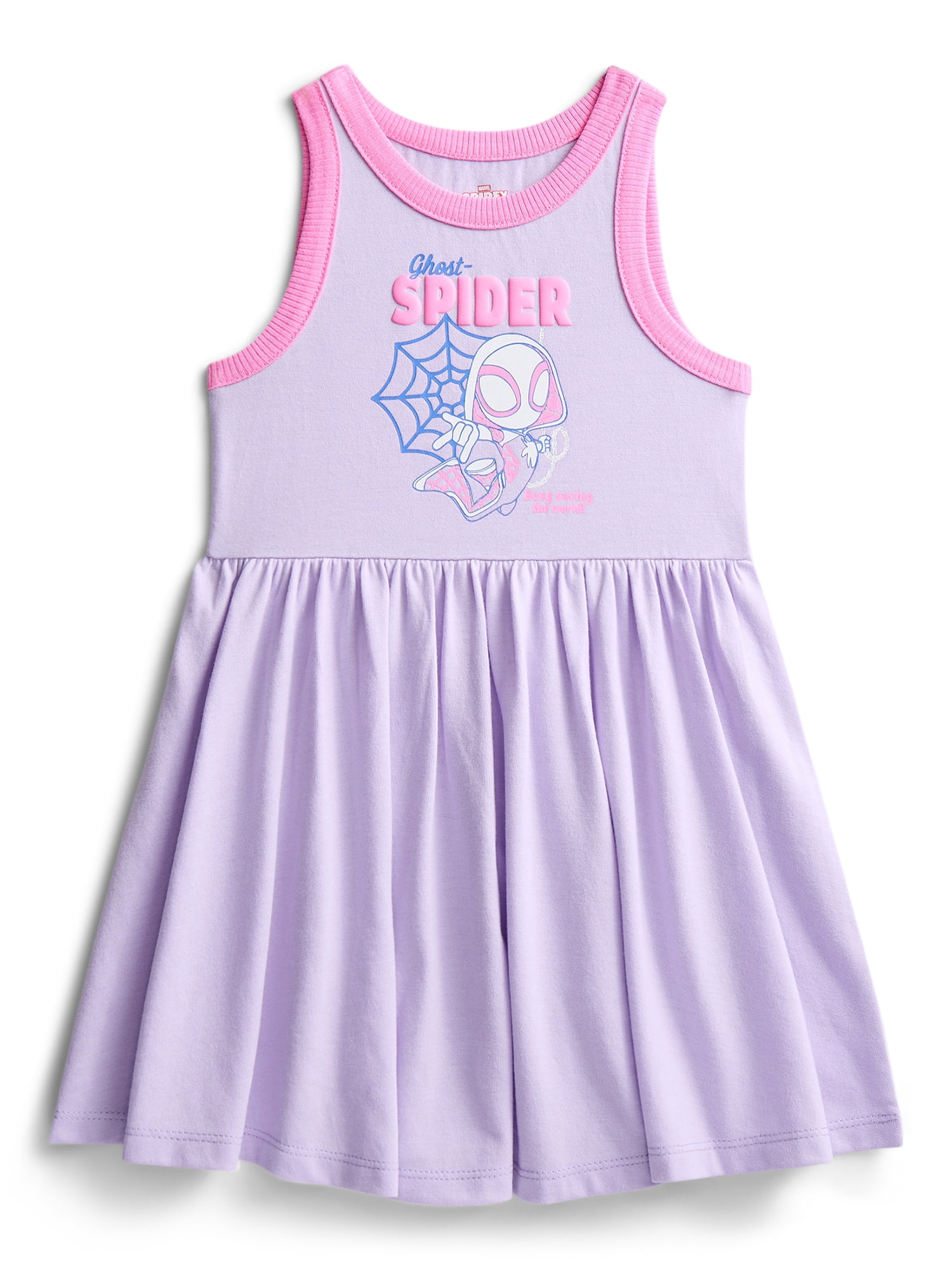 Spidey & His Amazing Friends Toddler Girls Graphic Tank Dress, Sizes 12M-5T