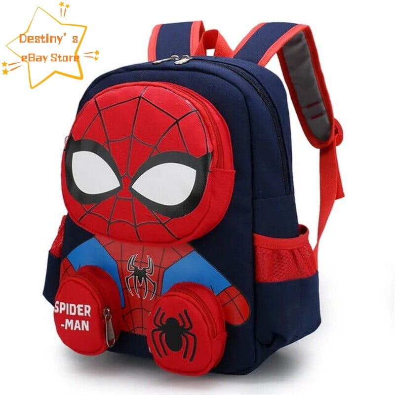 Spidey Man Backpack - 13In Superhero Schoolbags Laptop Travel Rucksack Bag, Spider Multifunctional Backpack,Gift for Students Go Back School