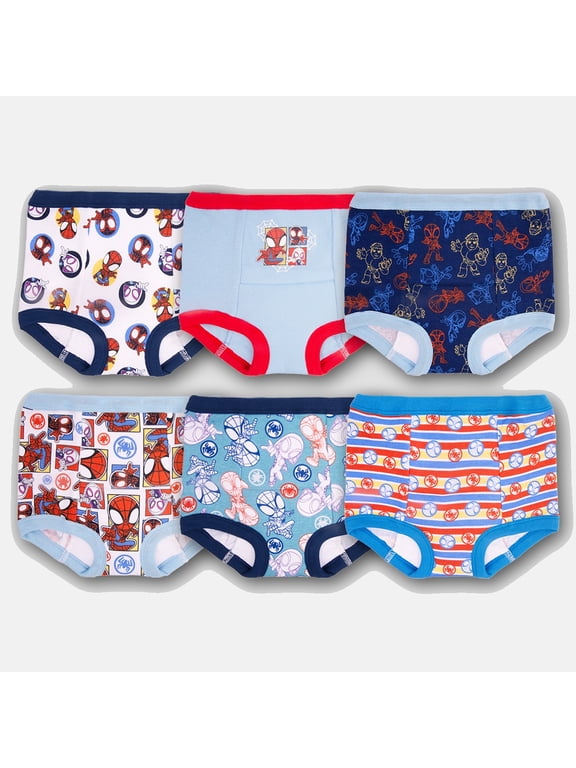 Spidey Toddler Boys Character Training Pants Cotton Potty Underwear, Size 2T-3T, 6 Pack