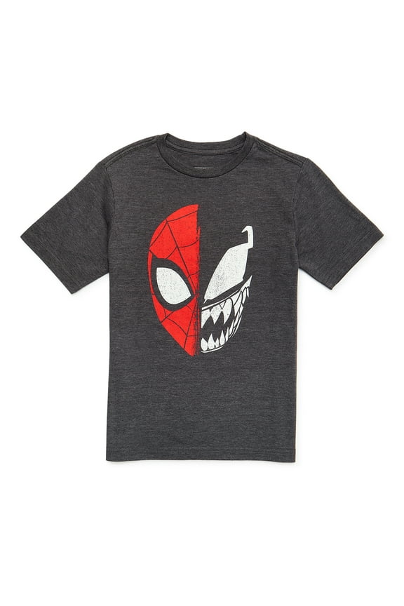 Spidey Venom Boys T-Shirt with Short Sleeves, Sizes 4-18 (Boys)
