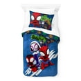 thumbnail image 1 of Spidey and Amazing Friends 2-Piece Twin/Full Comforter Set, Reversible, Microfiber, 1 of 11