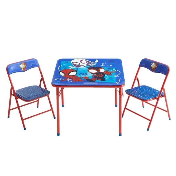 Spidey And Friends Kids' 3-Piece Blue/Red Table And Chairs Set