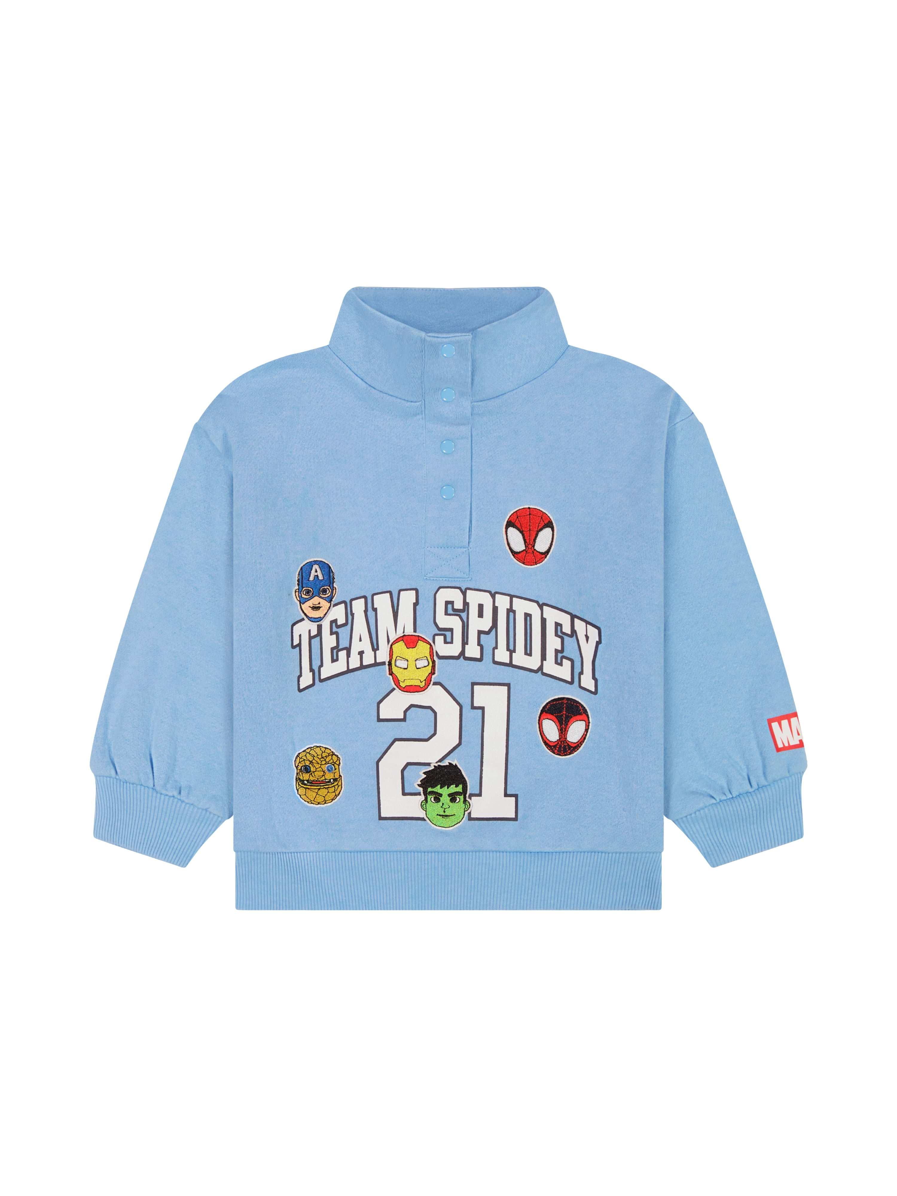 Spidey and Friends Toddler Girl Quarter Snap Pullover, Sizes 12 Months-5T