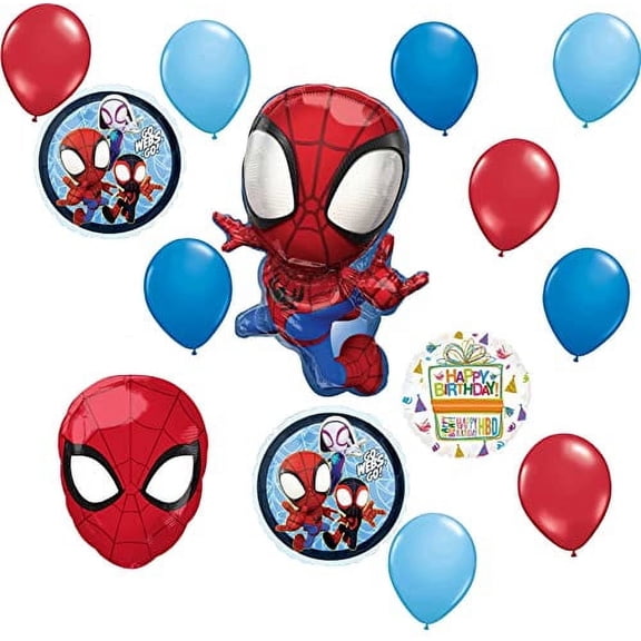 Spidey and His Amazing Friends Birthday Balloon Bouquet 14 pc Decorations