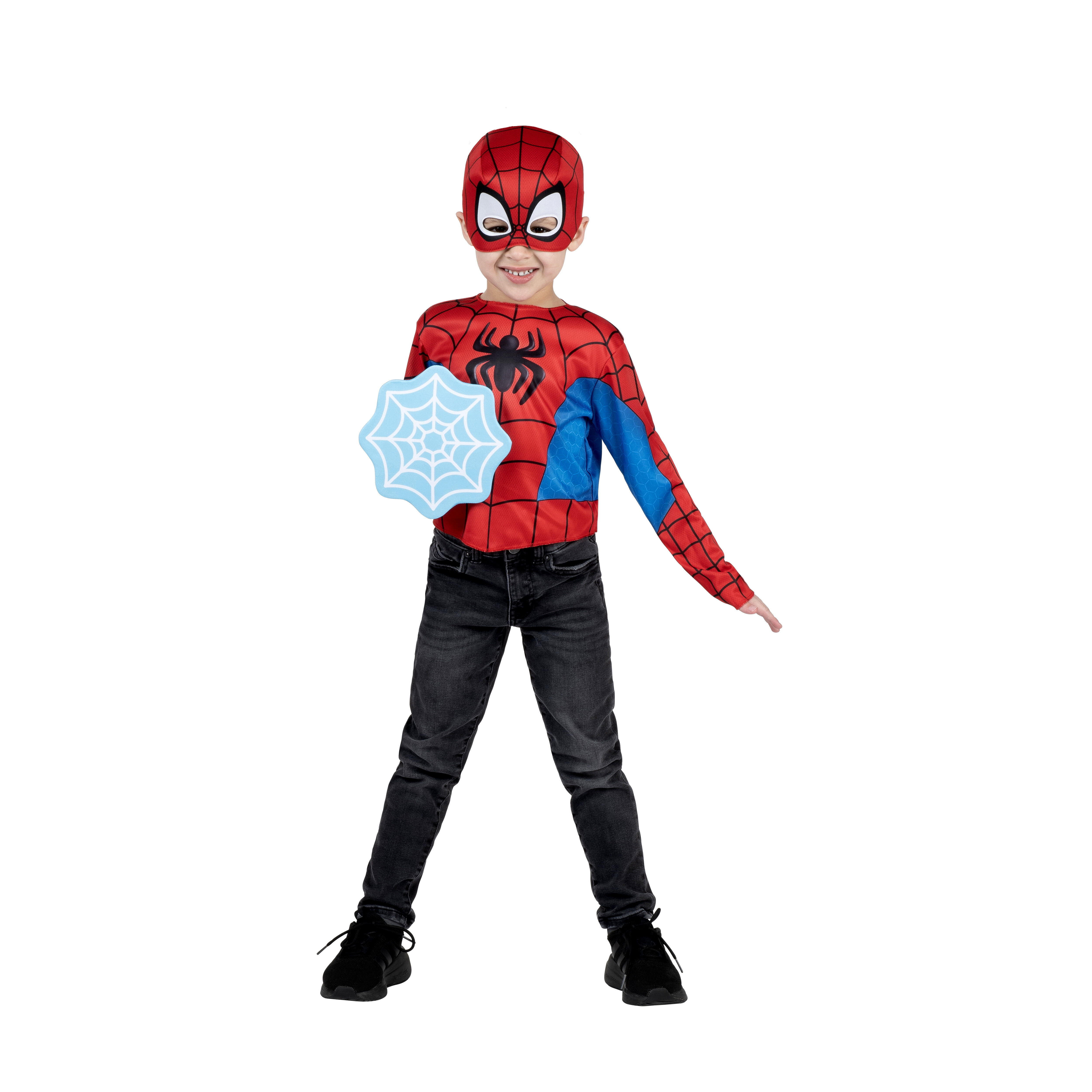 MARVEL Spidey and His Amazing Friends Dress-Up Set for Toddler Size 3T - 4T with Mask and Soft Shield