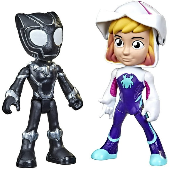 Spidey and His Amazing Friends Hero Reveal 2-Pack Ghost-Spider and Black Panther Playset