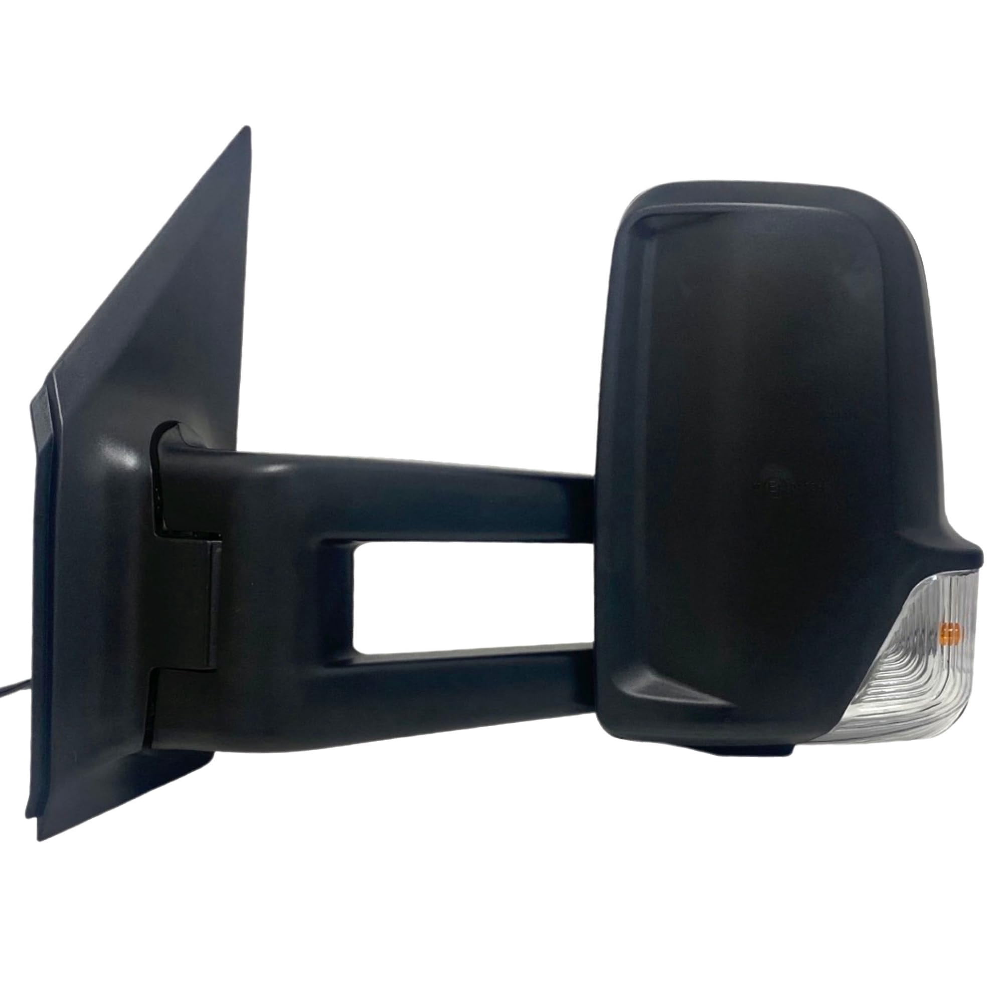 Spieg CH1320380 Long Arm Driver Side Mirror for 2007 - 2018 Dodge Mercedes Freightliner Sprinter | Left Side View Mirror Assembly Power Adj Heated Manual Folding Turn Signal Light | Textured 6 Pins