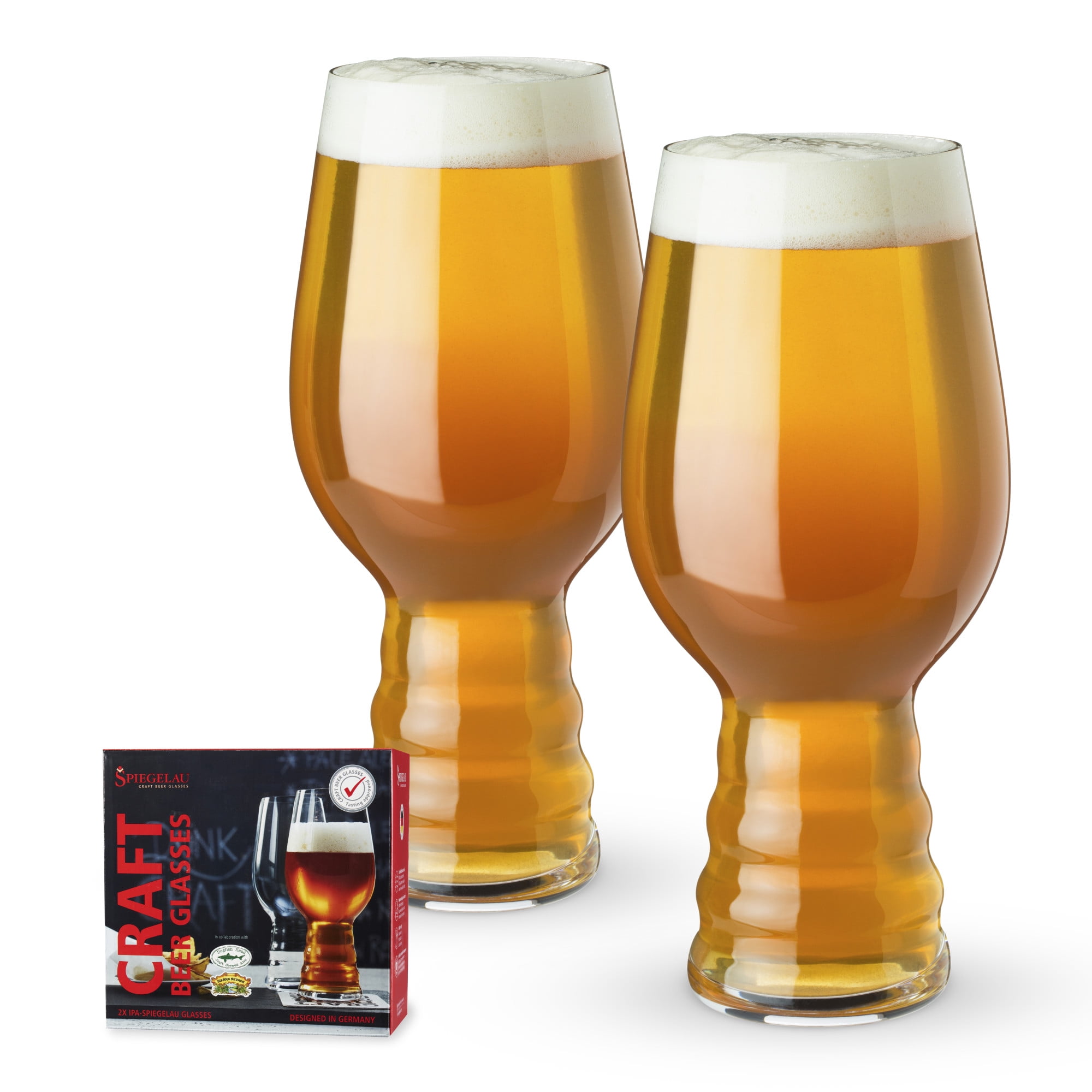 Spiegelau Craft Beer IPA Glass - Modern Beer Glasses Pint Glass Gift Set of  2 