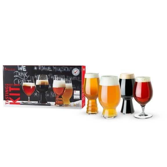 Spiegelau Crystal Craft Beer Glasses Tasting Kit for Kitchen and Home Bar