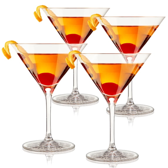 Spiegelau Perfect Serve Cocktail Glass Set, Set of 4 Cocktail Glasses, European-Made Lead-Free Crystal, Dishwasher Safe, Professional Quality Cocktail Glass Gift Set, 5.8 oz