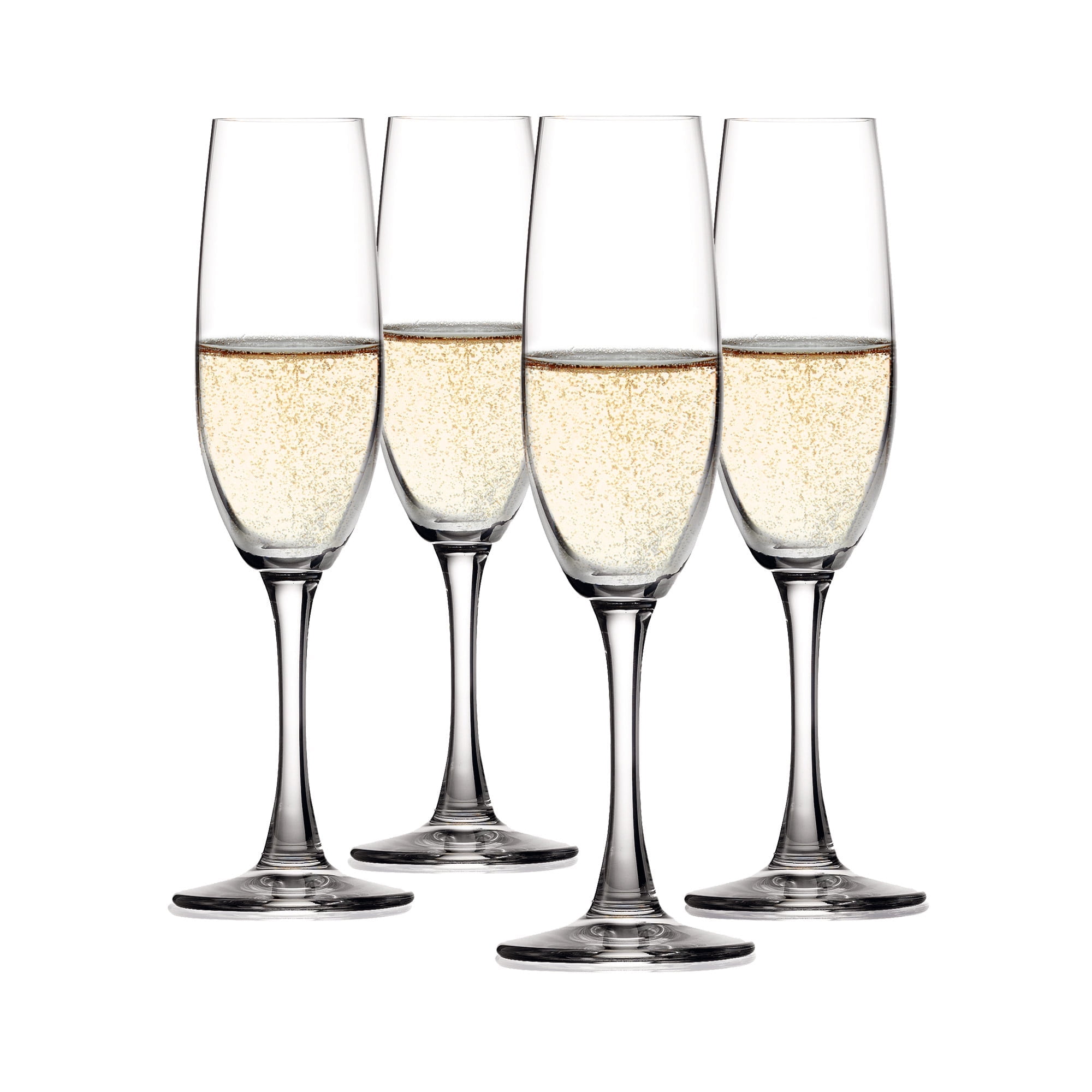 Spiegelau Salute Clear Crystal Stemmed Champagne Flutes Set of 4