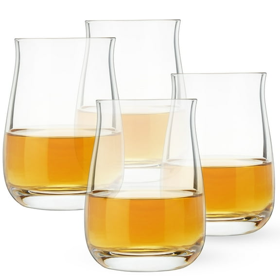 Spiegelau Single Barrel Bourbon Glasses, Set of 4, European-Made Lead-Free Crystal, Modern Whiskey Glasses, Dishwasher Safe, Professional Quality Cocktail Glass Gift Set, 13.25 oz