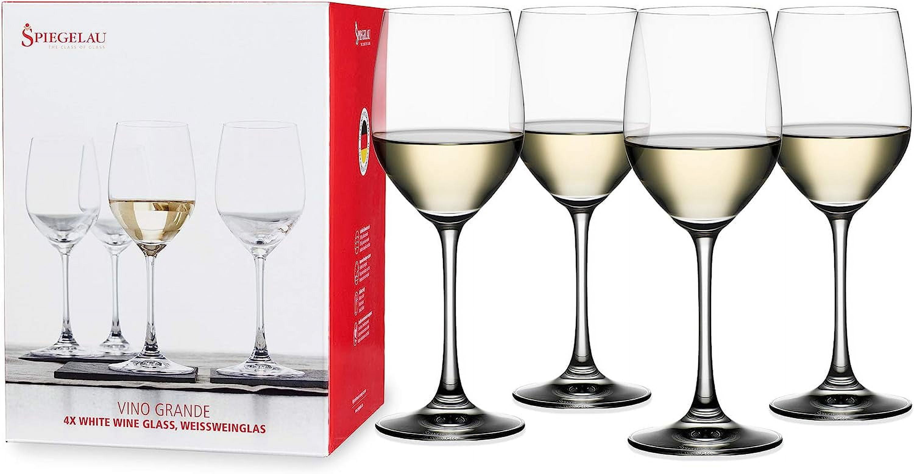 Spiegelau 12oz Lead-Free Crystal White Wine Glass Set