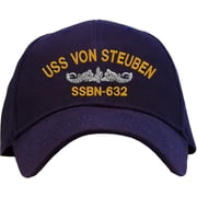 Spiffy Custom Gifts USS Von Steuben SSBN-632 Embroidered Baseball Cap Navy Blue Adjustable Back Strap