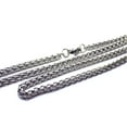 thumbnail image 1 of Spiga Chain Silver Color Stainless Steel Franco Wheat Necklace 3mm, 1 of 3