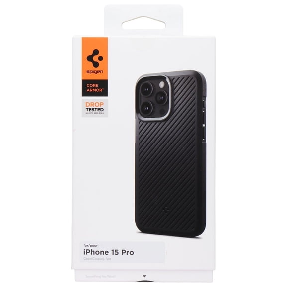 Spigen Air Cushion Slim Cell Phone Case for Apple iPhone 15 Pro, Black