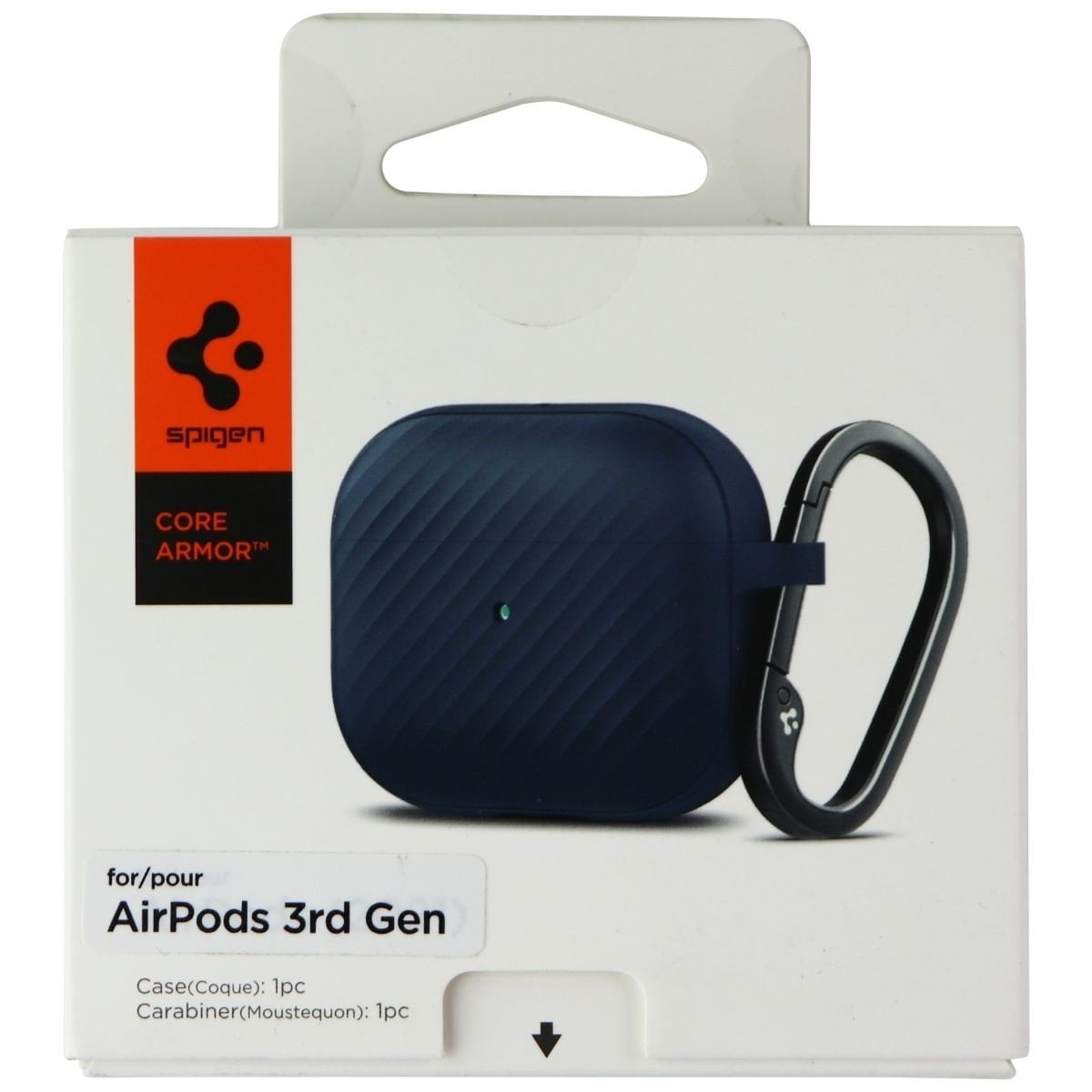 Spigen Classic Fit Designed for AirPods 3rd Generation Case with Keychain, Premium Fabric AirPods 3 Case (2021) - Black