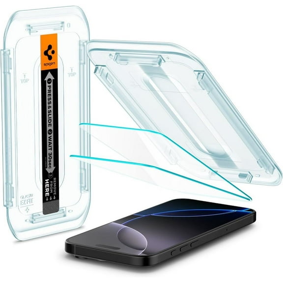 Spigen Glastr EZ Fit HD Screen Protector for iPhone 16 Pro 6.3" 2 Pack - AGL07928