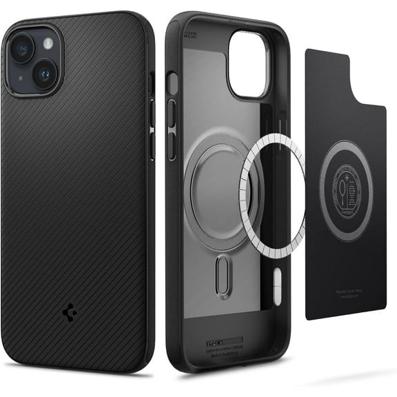 Spigen Mag Armor MagFit Designed for iPhone 14 Plus Case (2022) [Military-Grade Protection] Compatible with MagSafe - Matte Black
