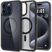 Spigen Ultra Hybrid MagFit Designed for iPhone 15 Pro Case (2023) [Anti-Yellowing] [Military-Grade Protection] Compatible with MagSafe - Frost Black