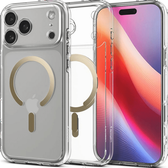 Spigen Ultra Hybrid MagSafe Case for iPhone 17 Pro 6.3" Clear/Gold - ACS10348