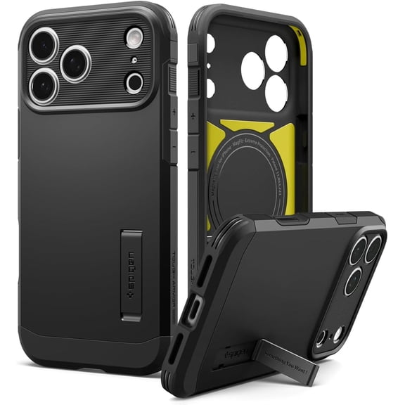 Spigen for iPhone 17 Pro Max Case Tough Armor T MagFit [Camera Control Button] [Compatible with Magsafe] - Black