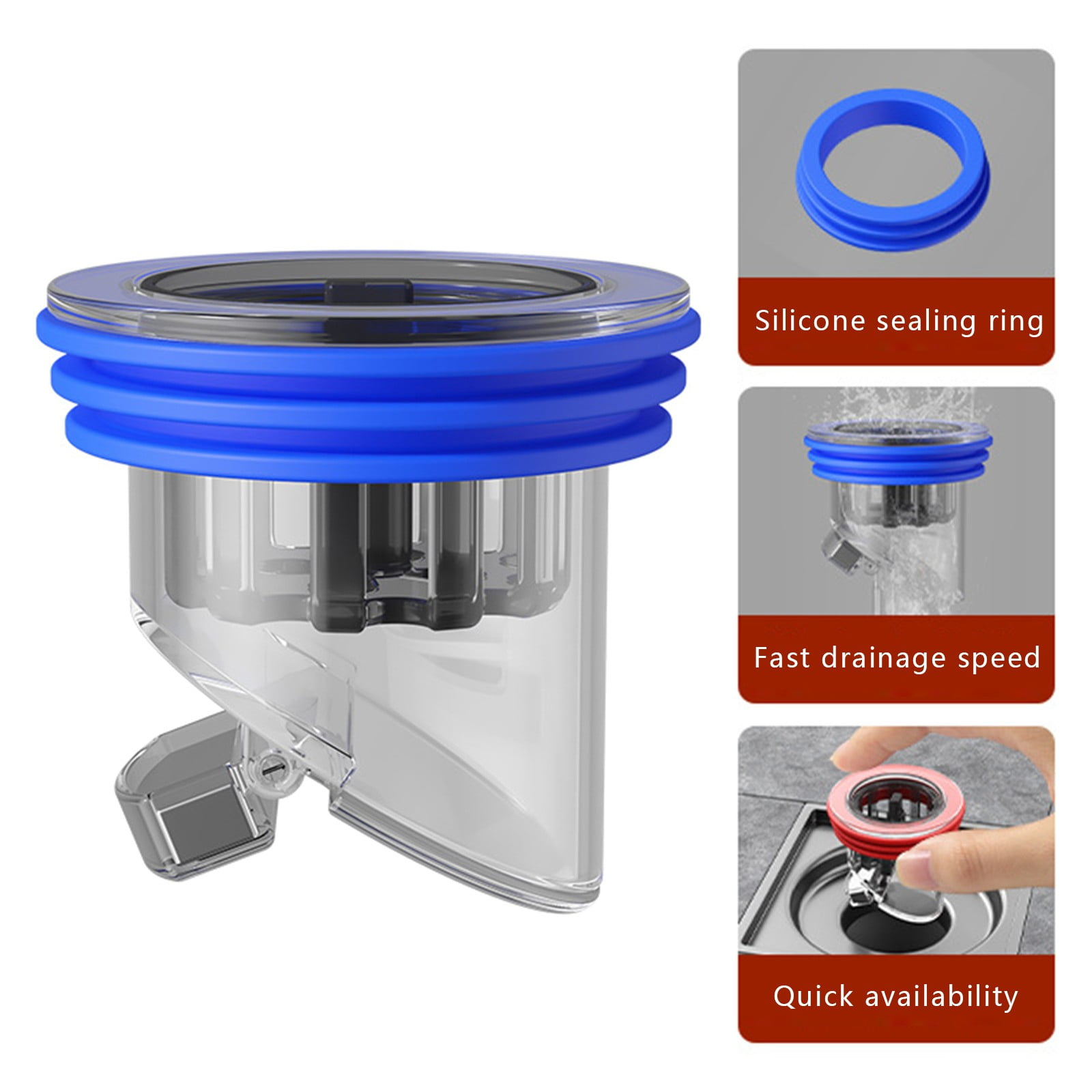 Spigot Backflow Preventer, Bathroom Sewer Odor Proof Floor Drain Core
