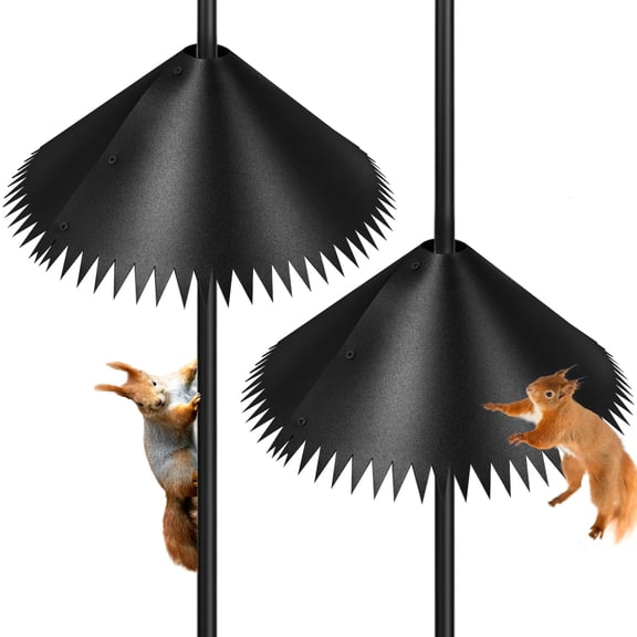 Spike-19Inch-2pcs Bird Feeder Pole Squirrel Baffle