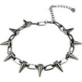 thumbnail image 1 of Spike Choker Necklace for Women Gothic Spiked Choker Gold Silver Black Bullet Necklace Punk Collar Jewelry, 1 of 7