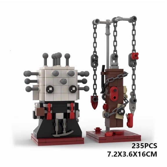 Spike Head Character Building Blocks Set, DIY Assembly Brick Figure with Accessory Model, Creative Desktop Collectible Building Toy