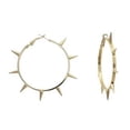 thumbnail image 1 of Spike Hoop Earrings, Gold, 1 of 1