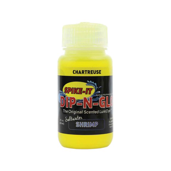 Spike-It Dip-N-Glo Soft Plastic Lure Dye, 2oz, Shrimp Chartreuse