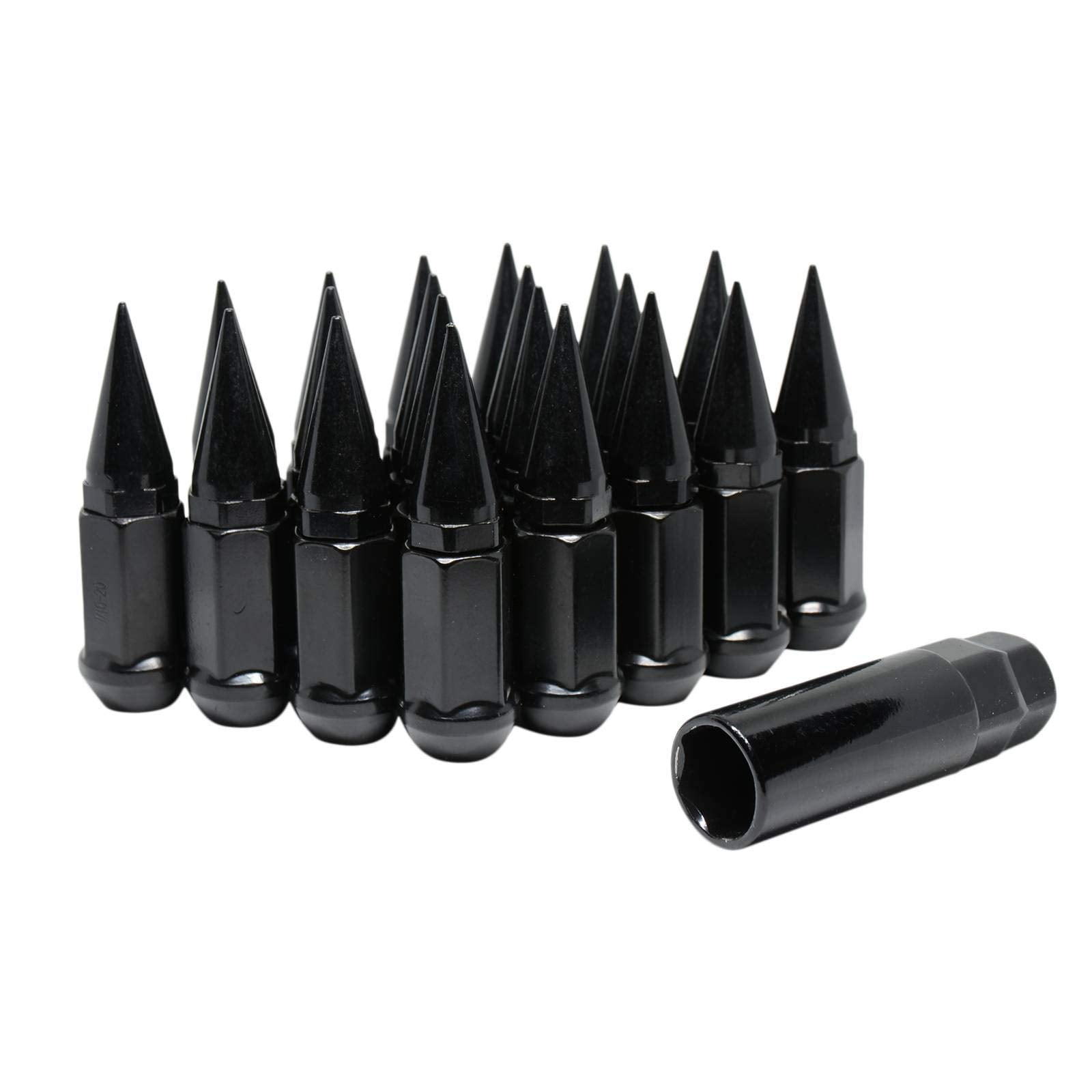 20-Pack Black Spline Lug Nut Install Kit – 14x1.5mm – Fits 2020-2025 Jeep Gladiator