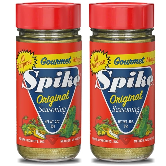 Spike Original All-Purpose Seasoning Salt, Herb, Veggie & Spice Blend 2-Pack MSG-Free Seasonings & Spices, 3 Oz Ea