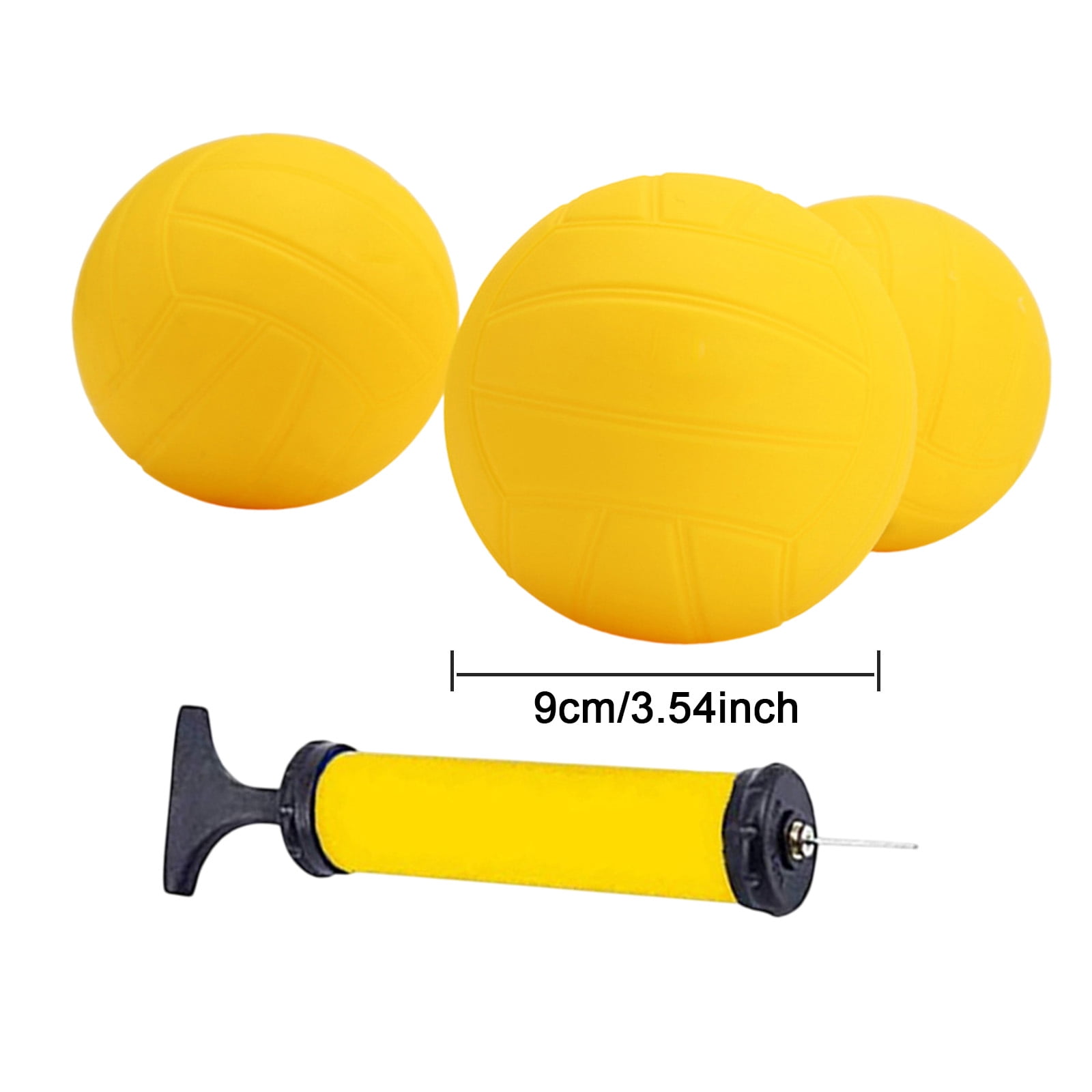 Spike Replacement Balls Thick Yellow Soft Strong Mini Volleyball with Pump for Competitive Backyard Lawn Beach Toy Activity Play