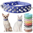 thumbnail image 1 of Spiked Dog Cat Collar Male Black Soft Leather Spike Puppy Collars Adjustable Mushroom Anti Bite Studded Dog Collars for Small Medium Large Dogs Chihuahua Yorkshire Pit Bull, 1 of 7