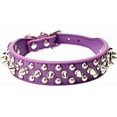 thumbnail image 1 of Spiked Dog Collar Soft Pu Leather Mushrooms Rivet Spike Studded Puppy Adjustable Pet Collars for Small Medium Breeds, 1 of 6